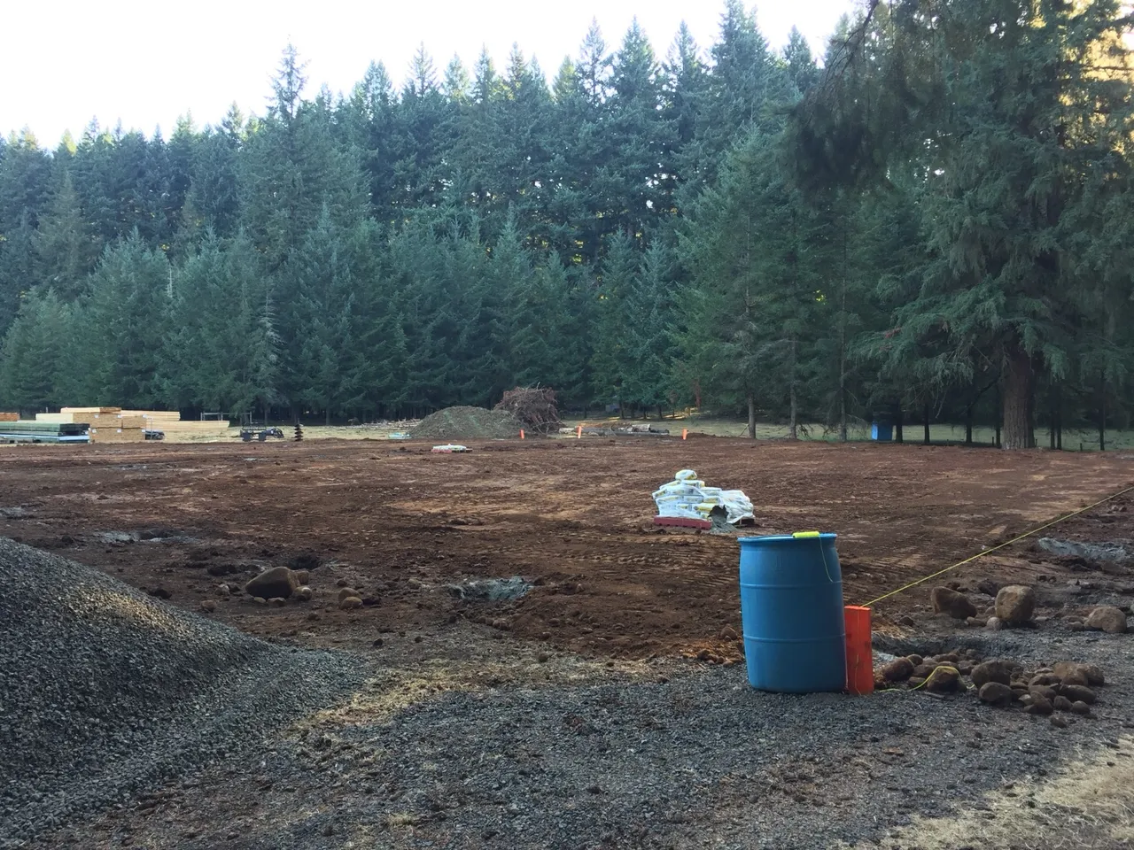 80×120 Equestrian Arena with Wing — Clackamas County, Oregon during construction