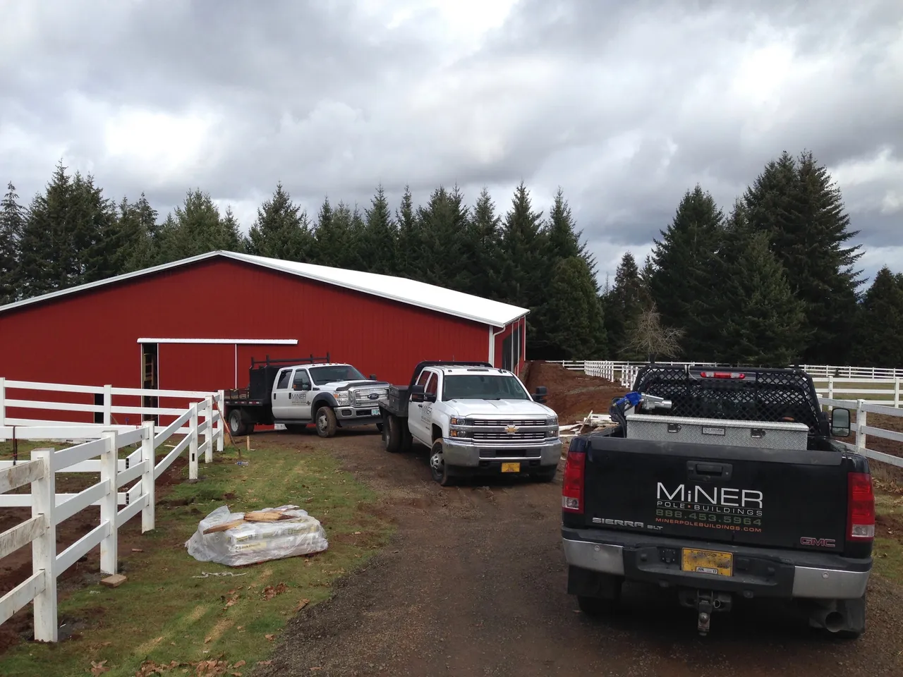 80×156 Riding Arena with Attached Stall Barn — Sherwood, Oregon — finished building
