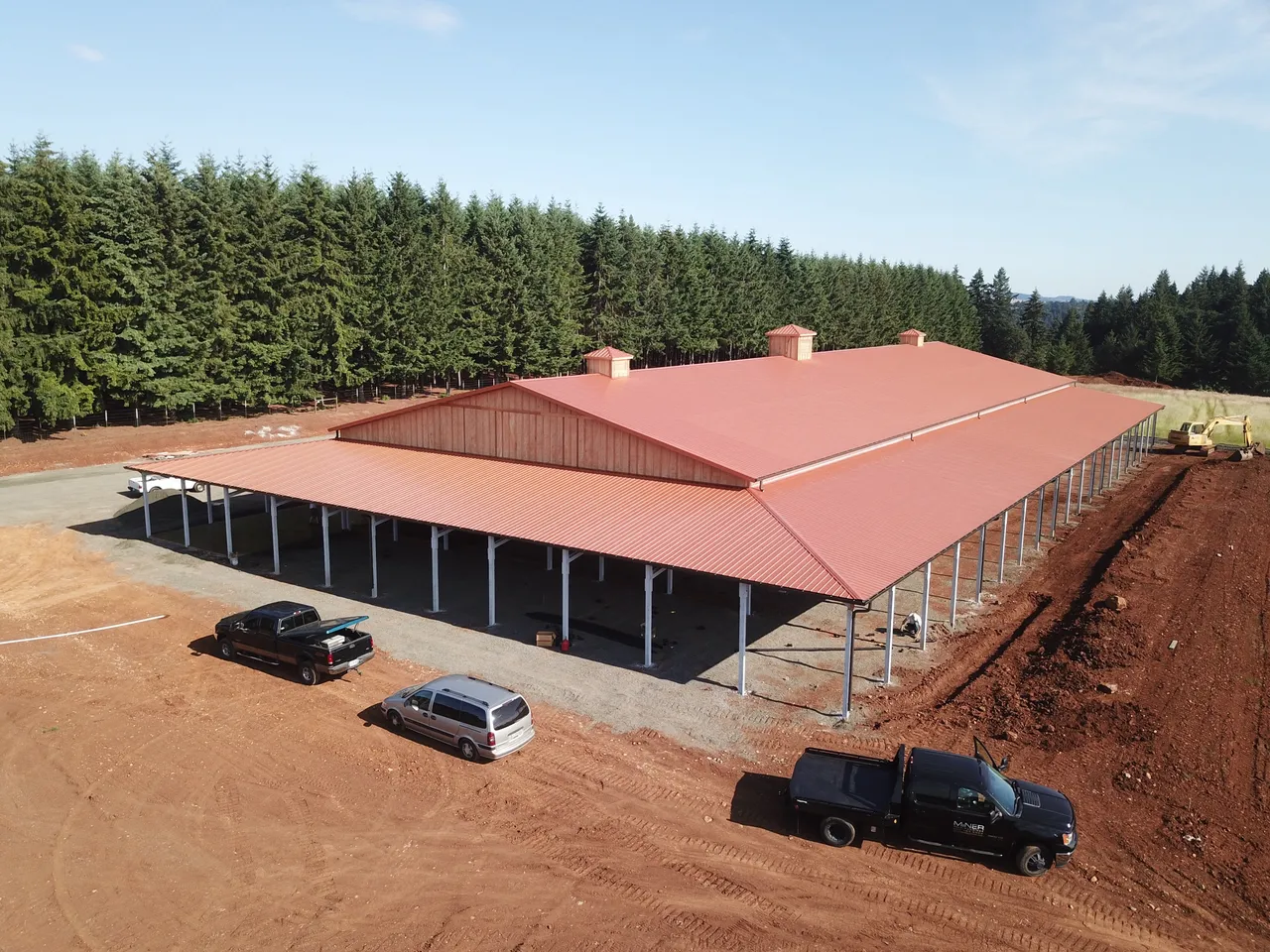 80×204 Arena with 536-Foot Wraparound Wing — West Salem, Oregon during construction