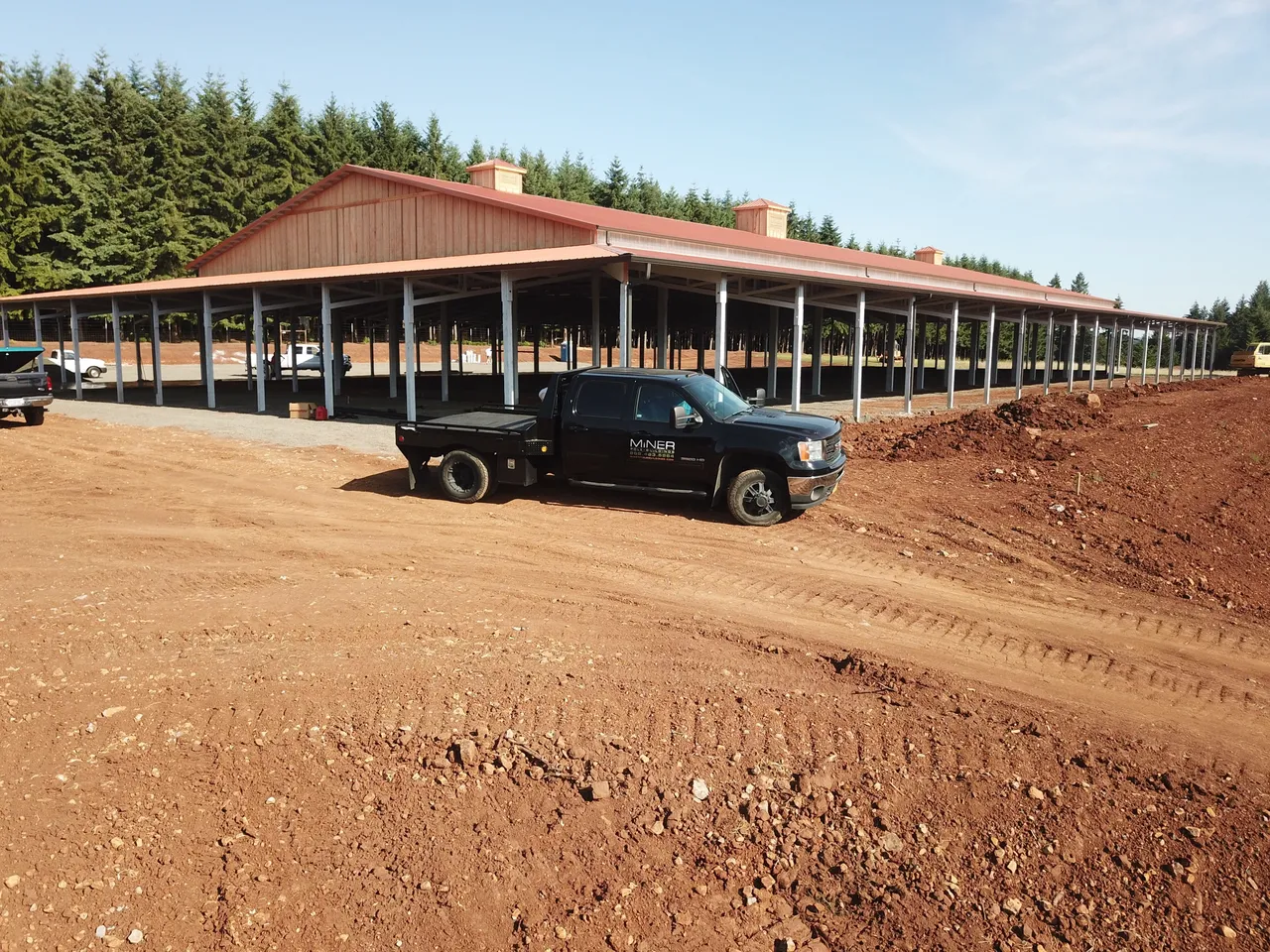 80×204 Arena with 536-Foot Wraparound Wing — West Salem, Oregon during construction