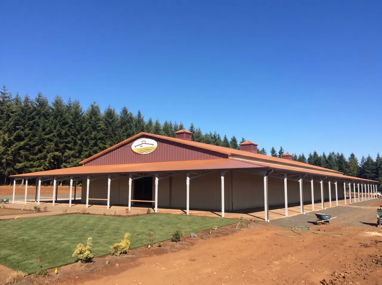 80×204 Arena with 536-Foot Wraparound Wing — West Salem, Oregon — finished building
