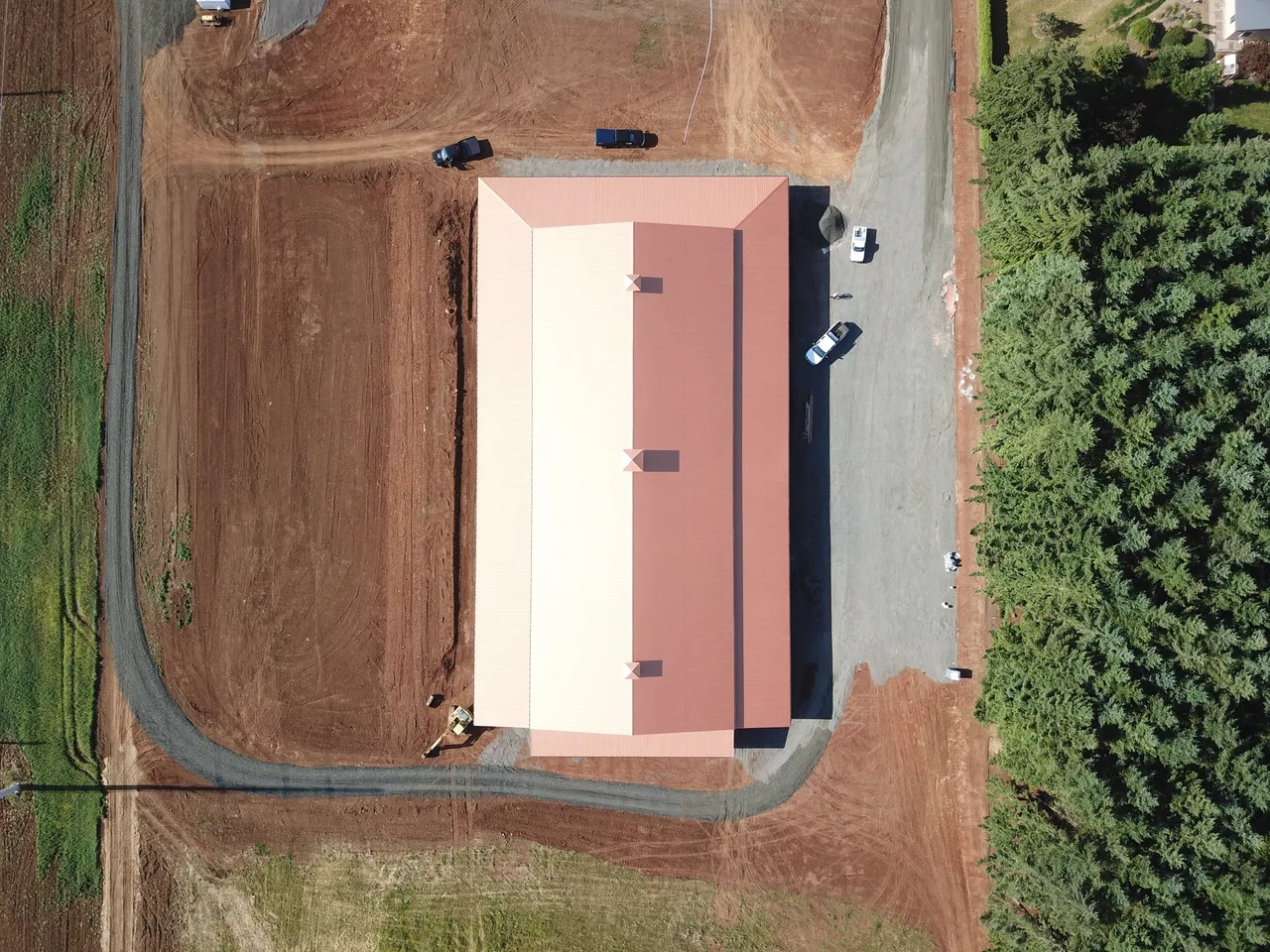 80×204 Arena with 536-Foot Wraparound Wing — West Salem, Oregon during construction