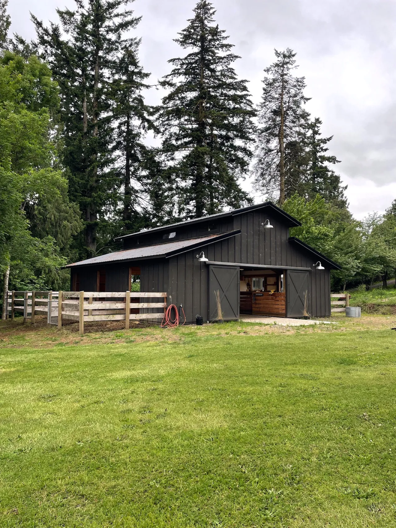 36×36 Monitor-Style Pole Building — Marion County, OR — finished building