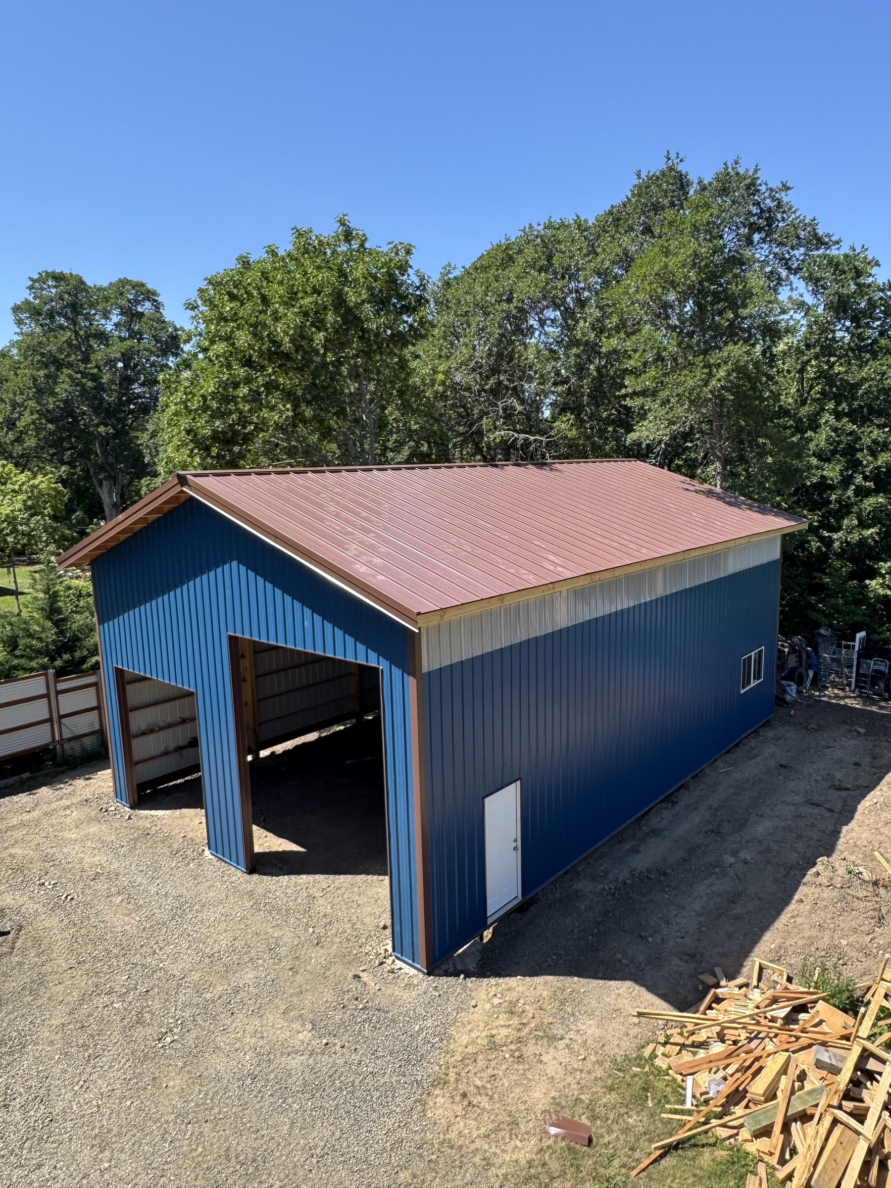 30×46 Engineered Shop on Gorge Rock — Hood River, Oregon, built by Miner Pole Buildings