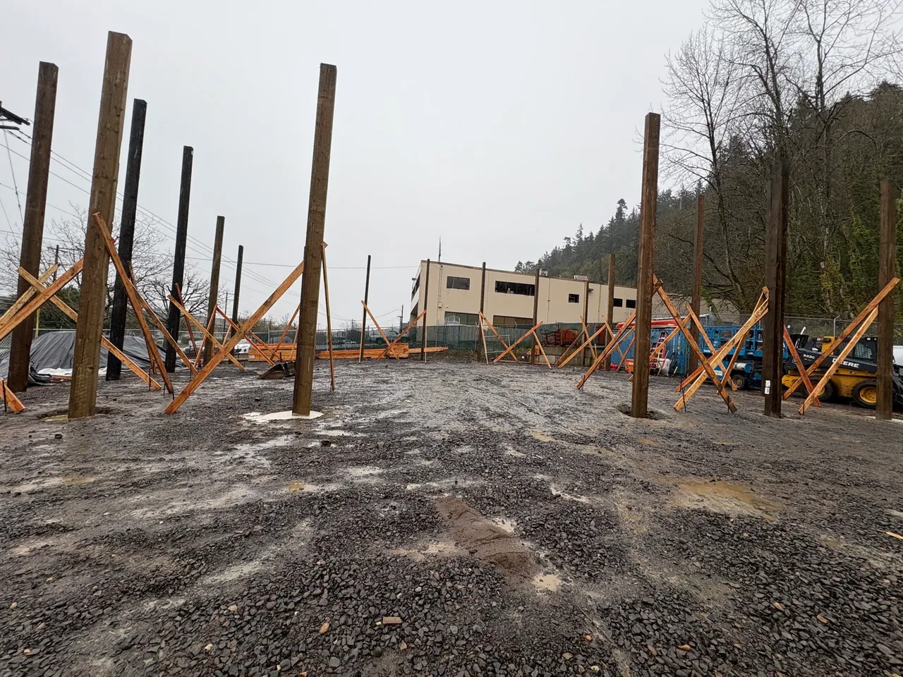 50×72 Commercial Storage Building — Portland, Oregon during construction